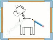 Bé vẽ con ngựa